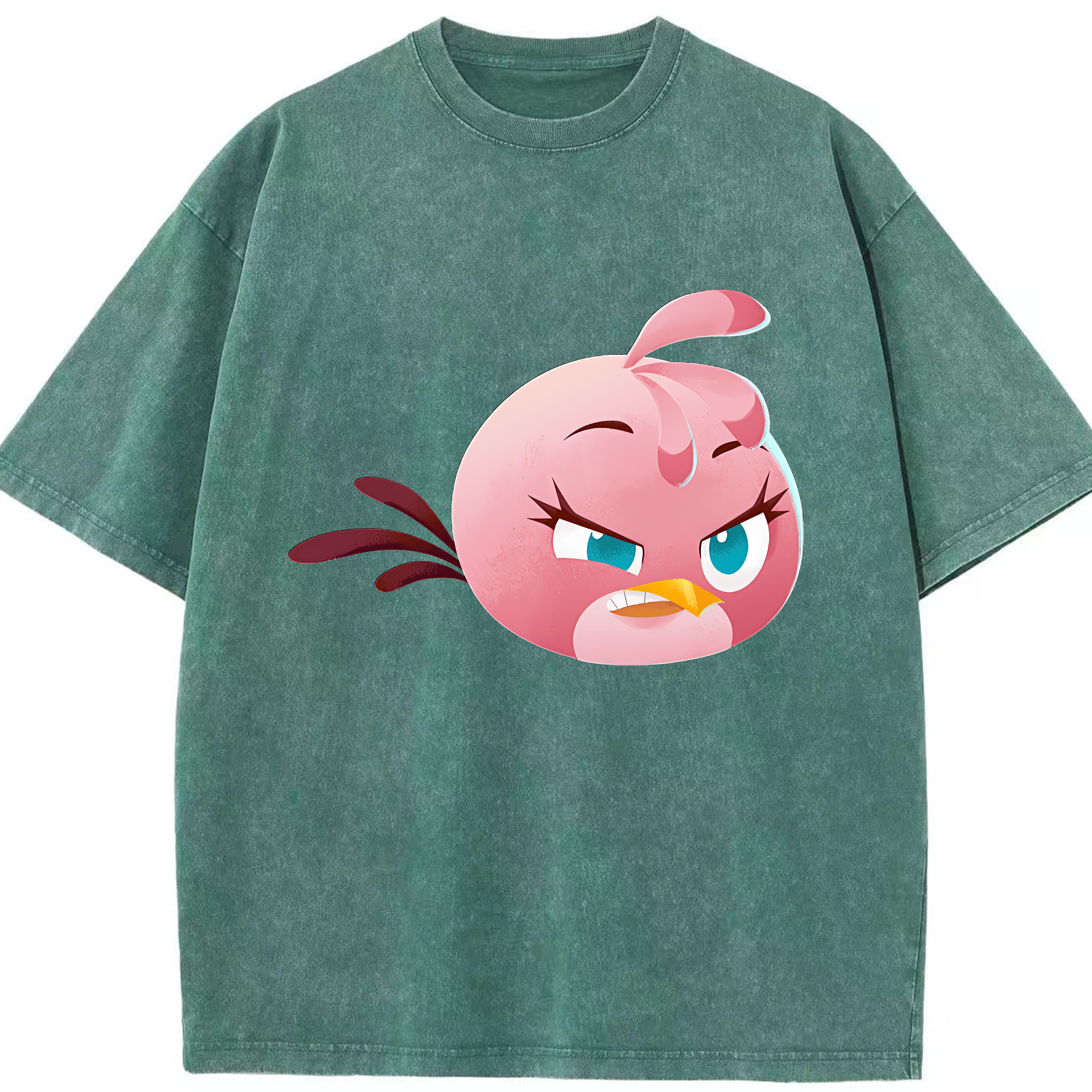 （画像用） Angry Birds アングリーバード 綿100% ヴィンテージ風 半袖Tシャツ（フロントプリント）